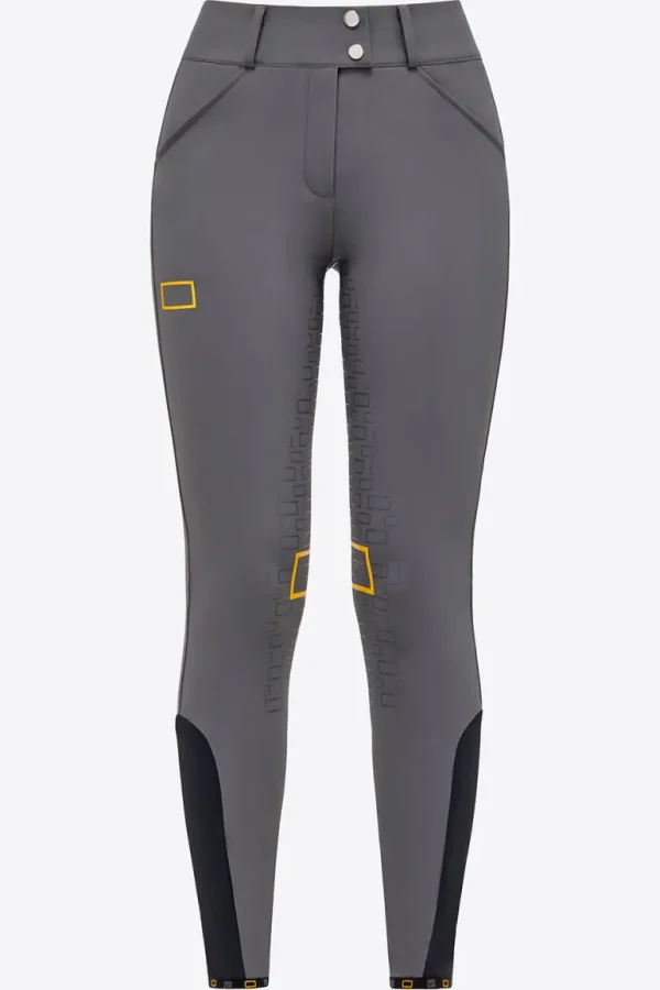 High Waist Full Grip Riding Breeches - Grey