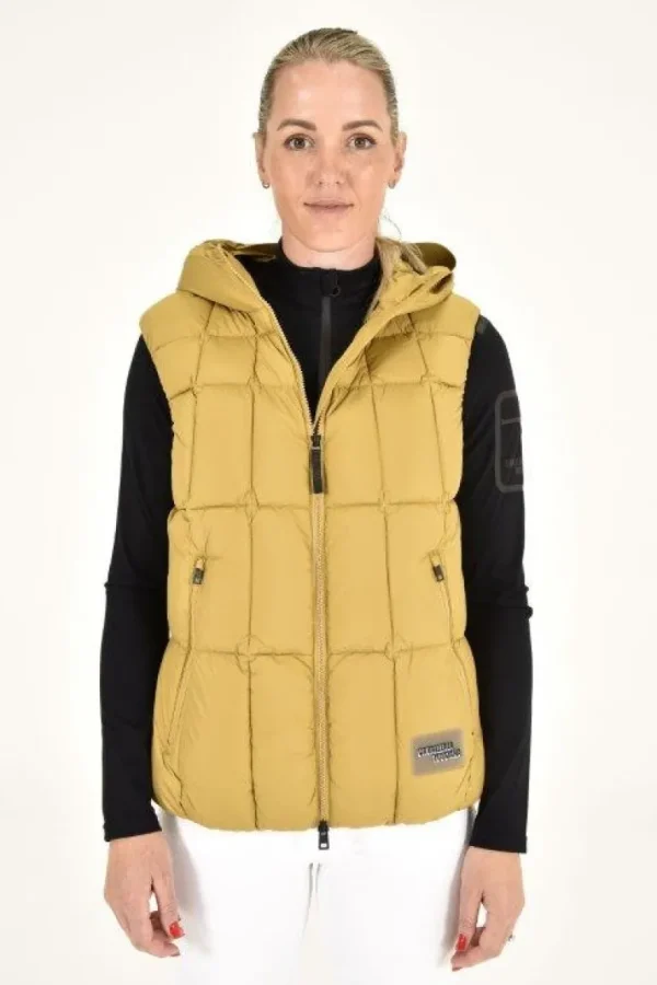 Hooded Down Padded Vest - Golden Ochre