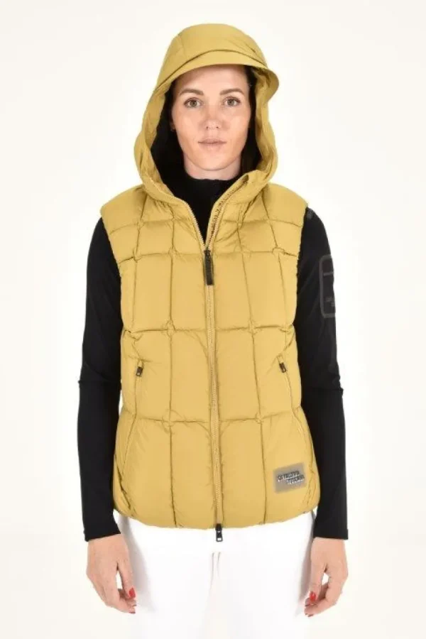 Hooded Down Padded Vest - Golden Ochre