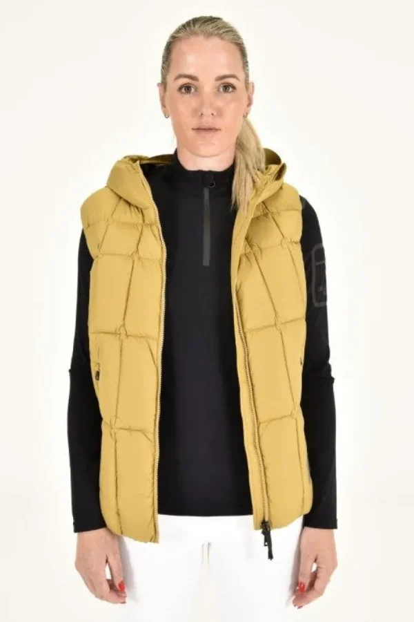 Hooded Down Padded Vest - Golden Ochre