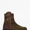 Inclement Cropped Tassel Boot - Seaweed/Conker