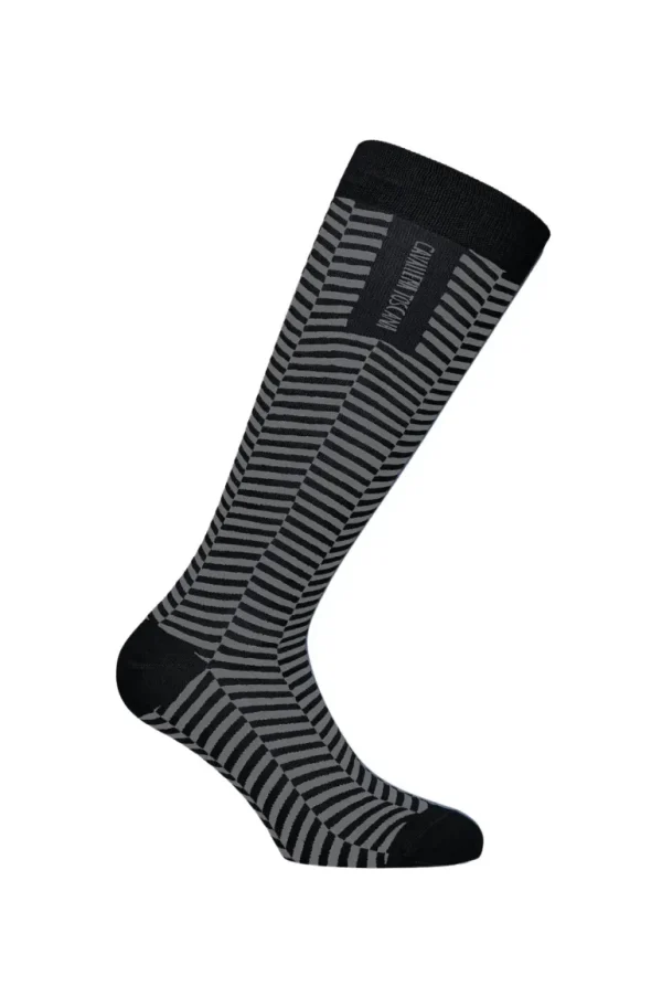 Jacquard Zig Zag Sock - Grey