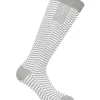 Jacquard Zig Zag Sock - Grey/White