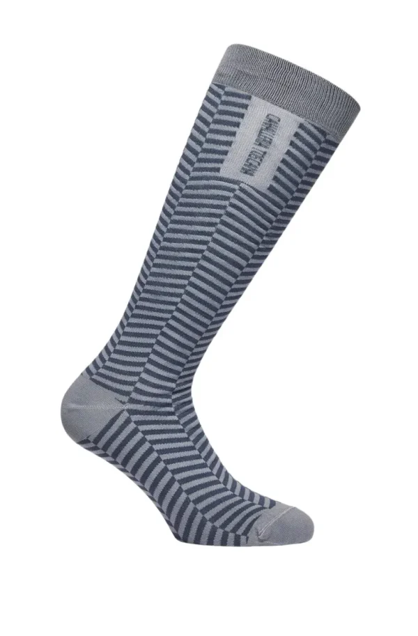 Jacquard Zig Zag Sock - Navy/Grey