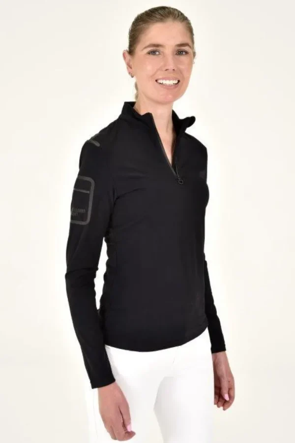 Jersey Fleece Half Zip - Black