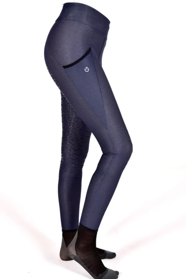 Jersey Mesh Pocket Full Grip Tights - Royal Blue