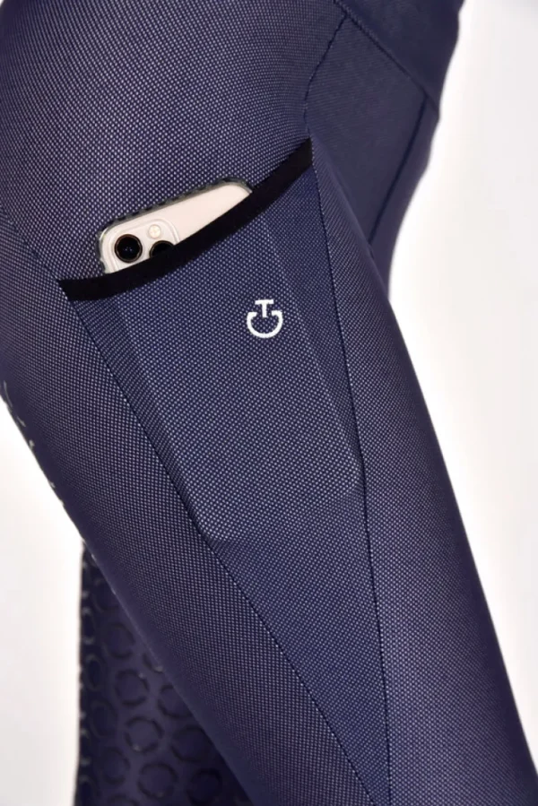 Jersey Mesh Pocket Full Grip Tights - Royal Blue