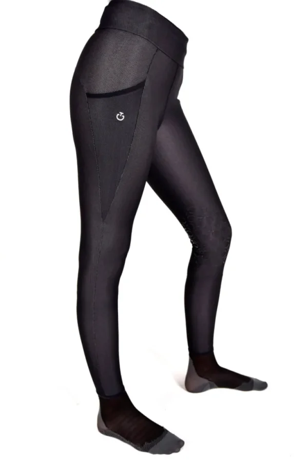 Jersey Mesh Pocket Tights - Black