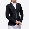 Jersey Mesh Riding Zip Jacket - Black w Gold Logo