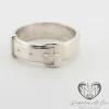 Large Sterling Silver Buckle Ring