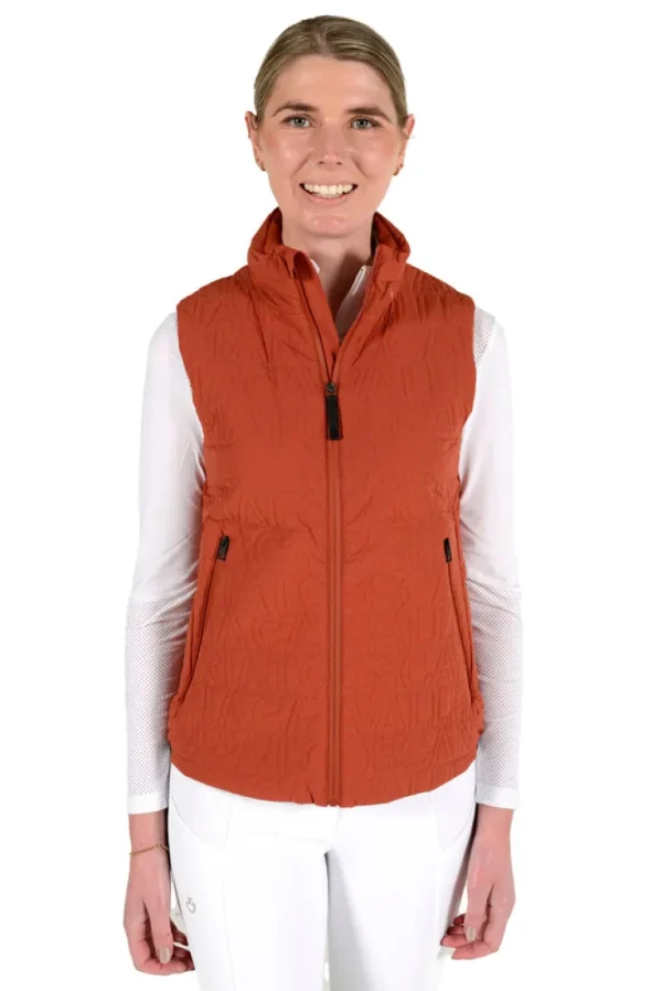 Lightweight Puffer Vest - Terracotta