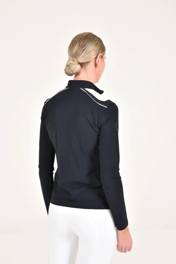 L/S Training Zip Polo - Navy