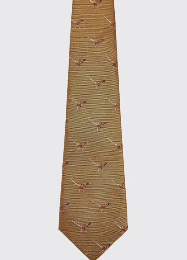 Madden Silk Woven Tie - Gold