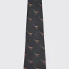 Madden Silk Woven Tie - Navy