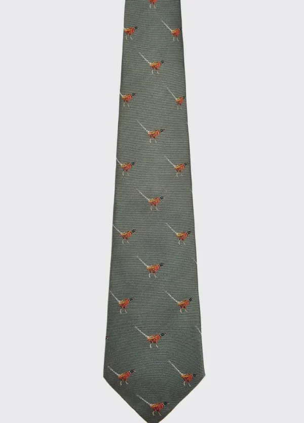 Madden Silk Woven Tie - Olive