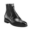 Marilyn Black Short Boots - Patent Punched