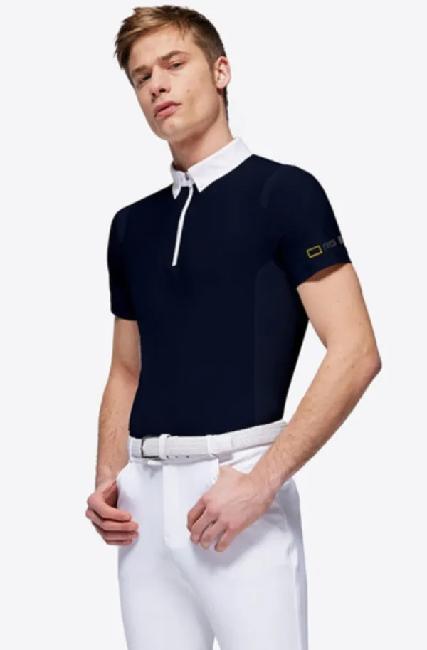 Men's Jersey Short Sleeve Competition Polo - Navy