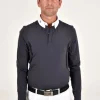 Men's Long Sleeve Tech Polo - Navy