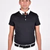 Men's Tech Pique Short Sleeve Comp Polo with Mesh - Grey