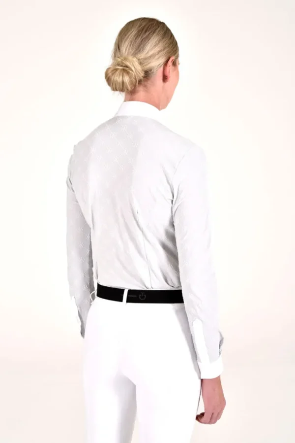 Mini Orbit Flock Long Sleeve Shirt - Pearl Grey