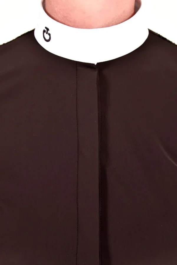 Mini Orbit Flock Long Sleeve Shirt - Dark Chocolate