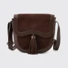 Monart Suede Saddle Bag - Cigar