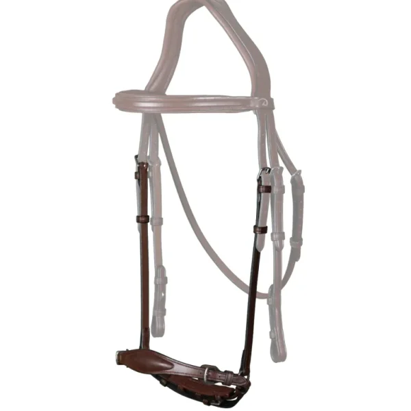 New English Adjustable Drop Noseband - Brown