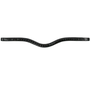 New English Black Swarovski V Browband - Black