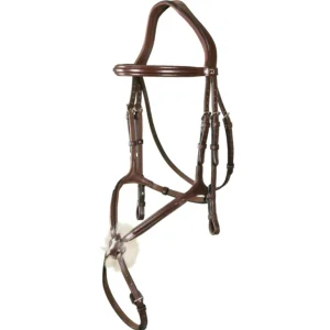 New English Figure 8 Noseband Bridle - Brown