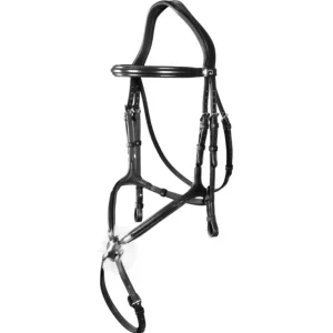 New English Figure 8 Noseband Bridle - Black