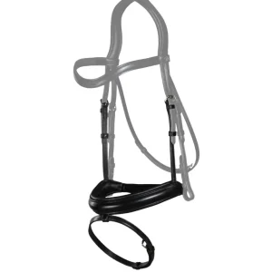 New English Matte Medium Noseband with Flash - Black