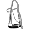 New English Patent Large Crank Noseband - Black/White