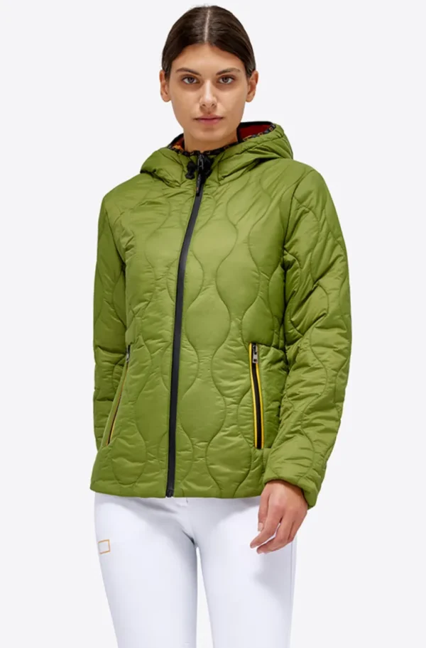 Nylon Hooded Puffer Jacket - Forest Green