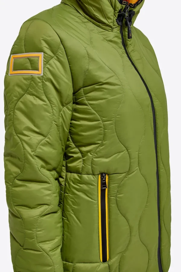 Nylon Hooded Puffer Jacket - Forest Green