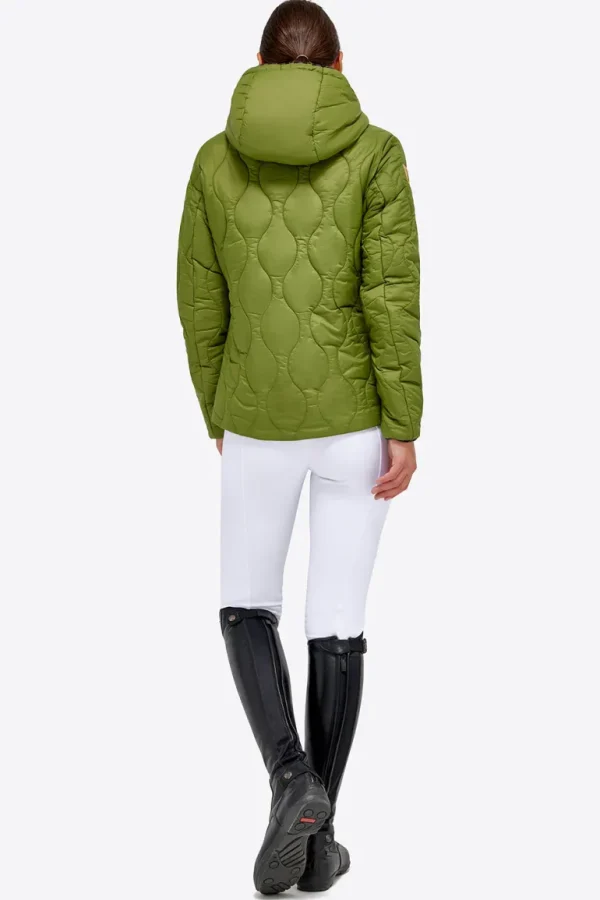 Nylon Hooded Puffer Jacket - Forest Green