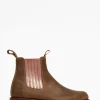 Oscar Leather Boot - Khaki/Tea Rose