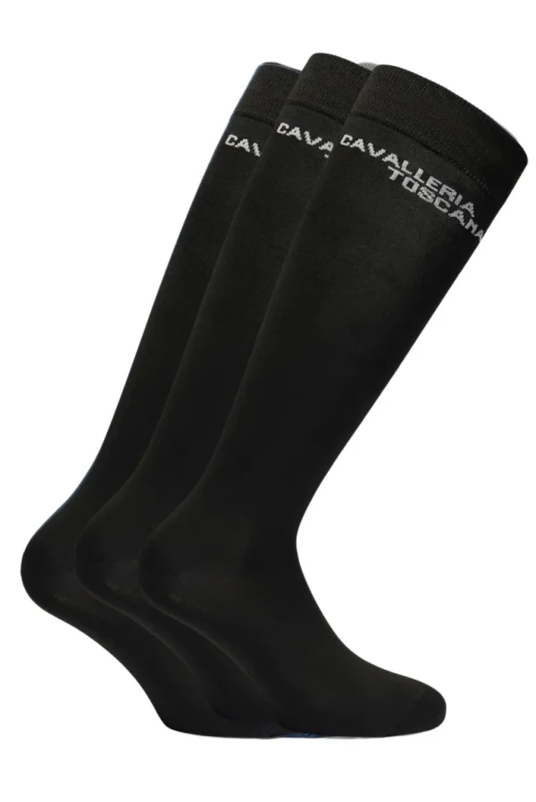 3 Pack Logo Socks - Black