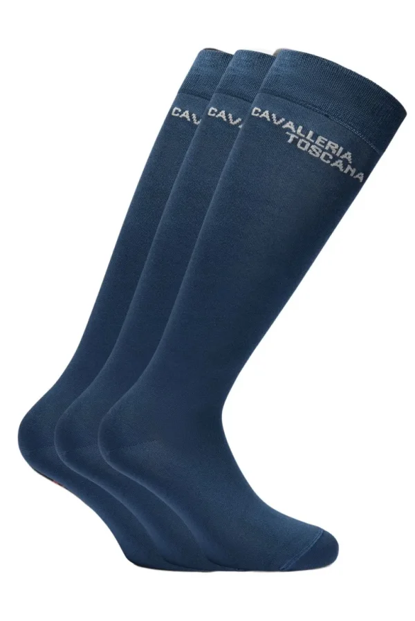 3 Pack Logo Socks - Navy