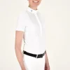 Perforated Bib S/S Shirt - White