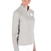 Perforated Insert L/S Training Polo - Light Grey