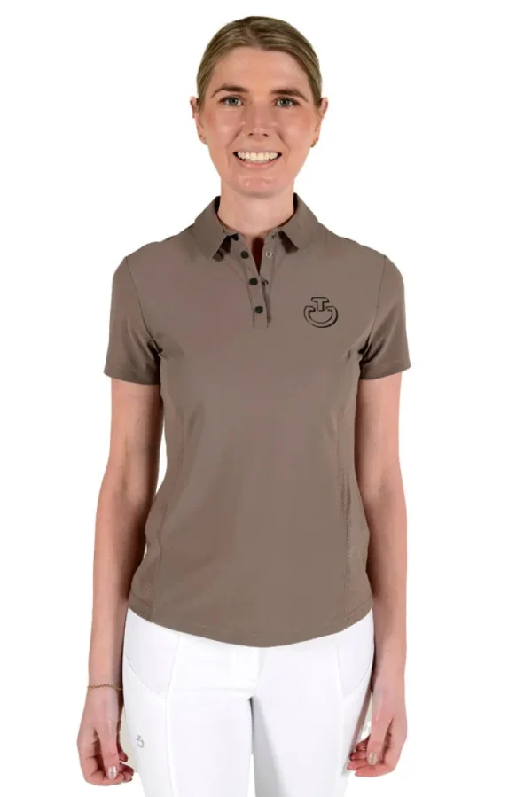 Perforated Insert S/S Training Polo - Mushroom