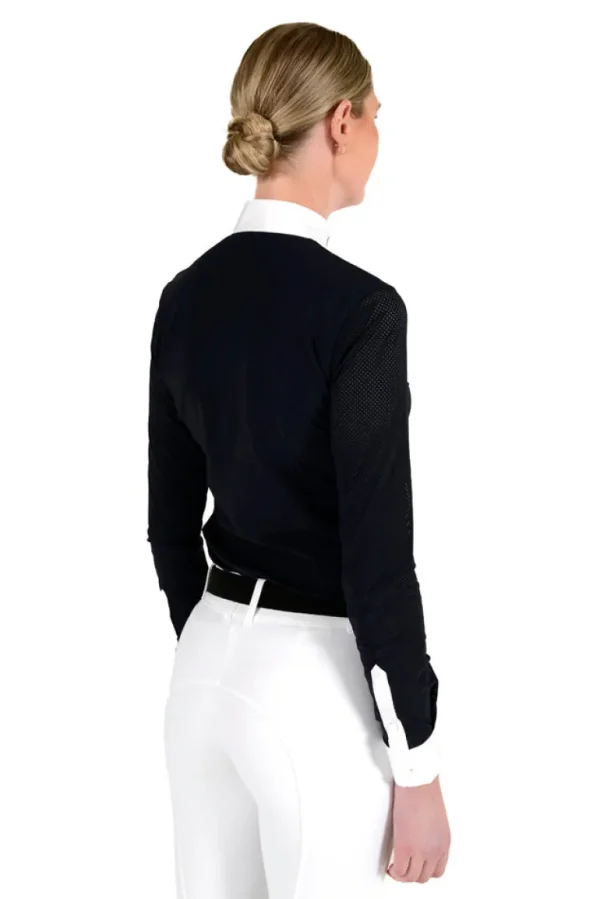 Perforated Long Sleeve Competition Shirt - Navy