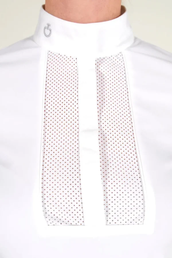 Perforated Long Sleeve Competition Shirt - White