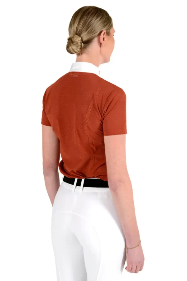 Perforated Short Sleeve Competition Shirt - Terracotta