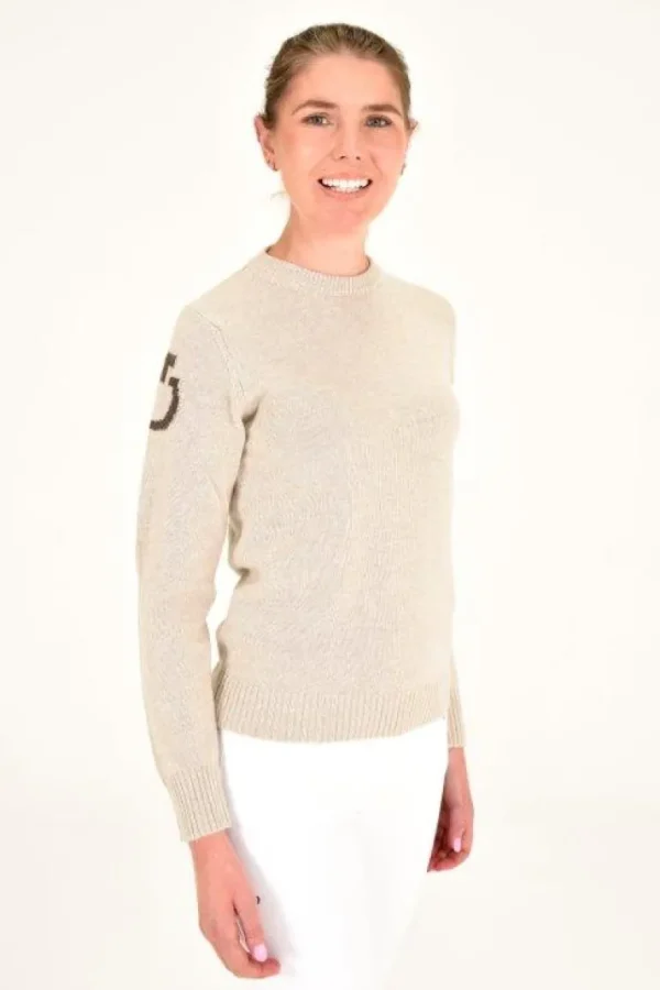 Pure Wool Crew Neck Sweater - Sand