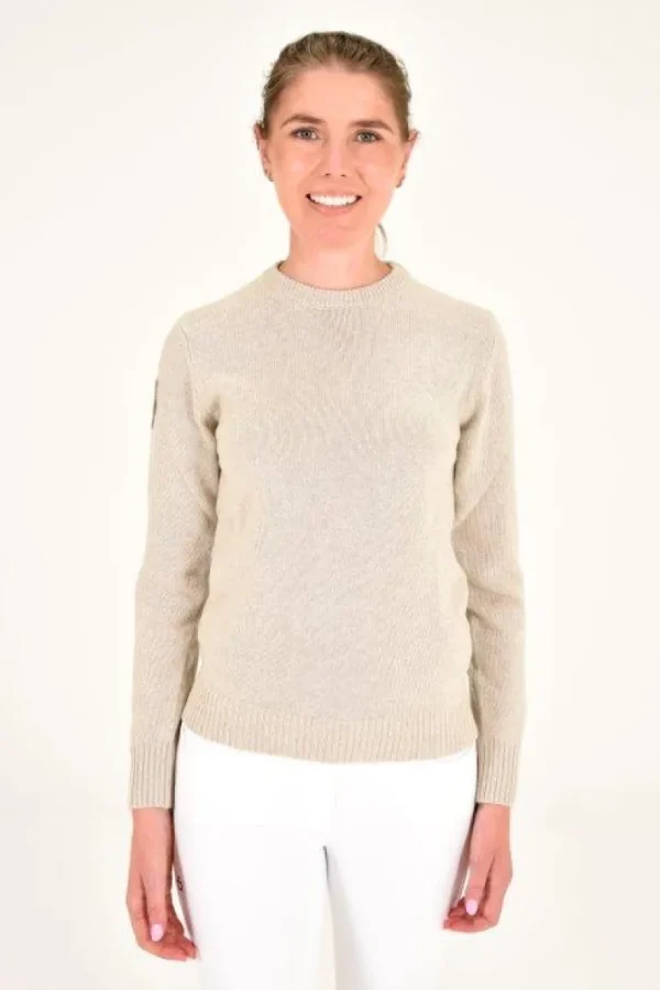 Pure Wool Crew Neck Sweater - Sand