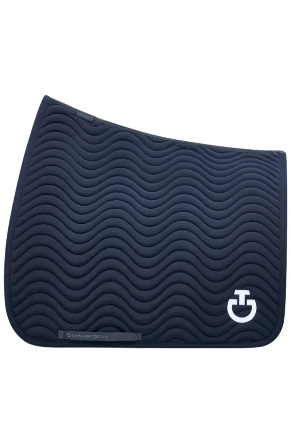 Quilted Wave Dressage Saddle Pad - Navy