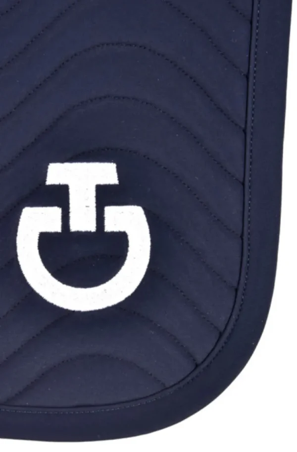 Quilted Wave Dressage Saddle Pad - Navy