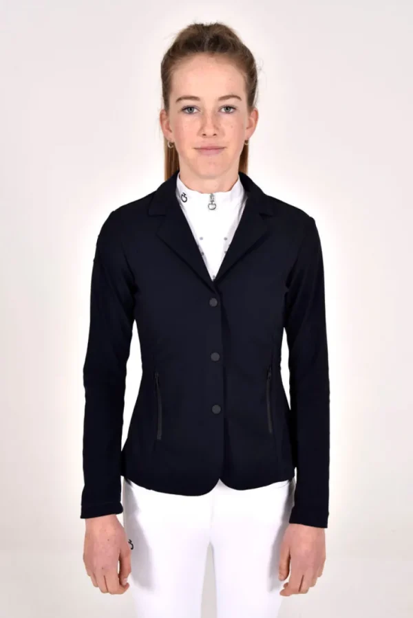 R-Evo Light Tech Knit Girl's Zip Riding Jacket - Navy