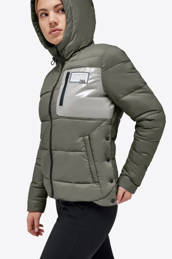 RG Quilted Puffer Jacket - Dusty Olive